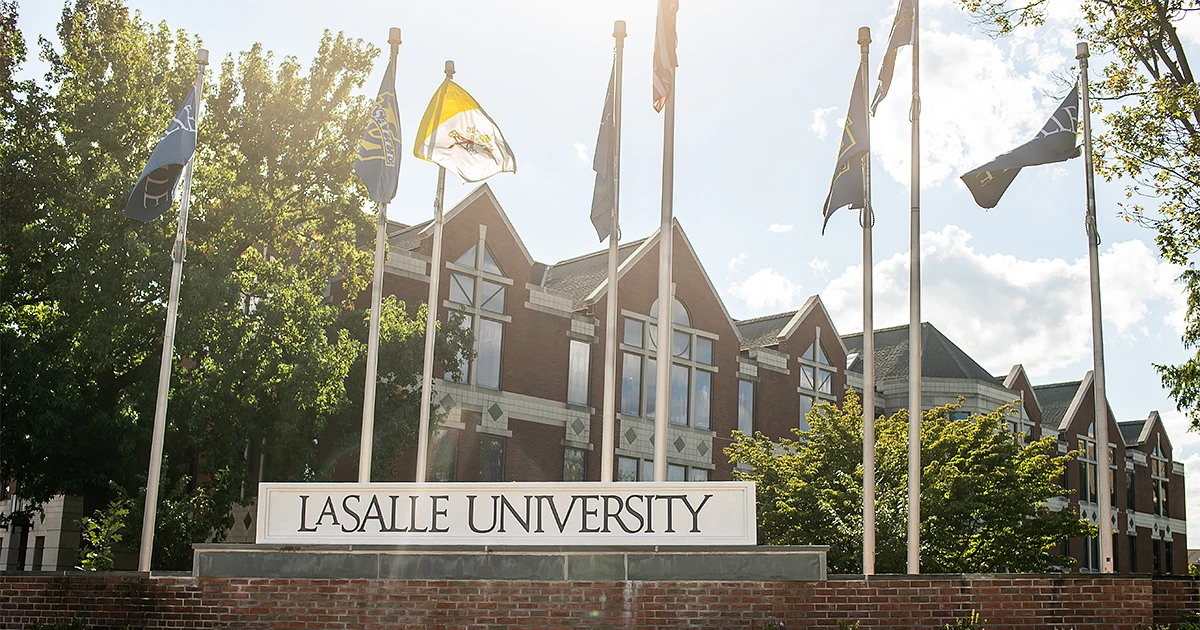 La Salle University sign